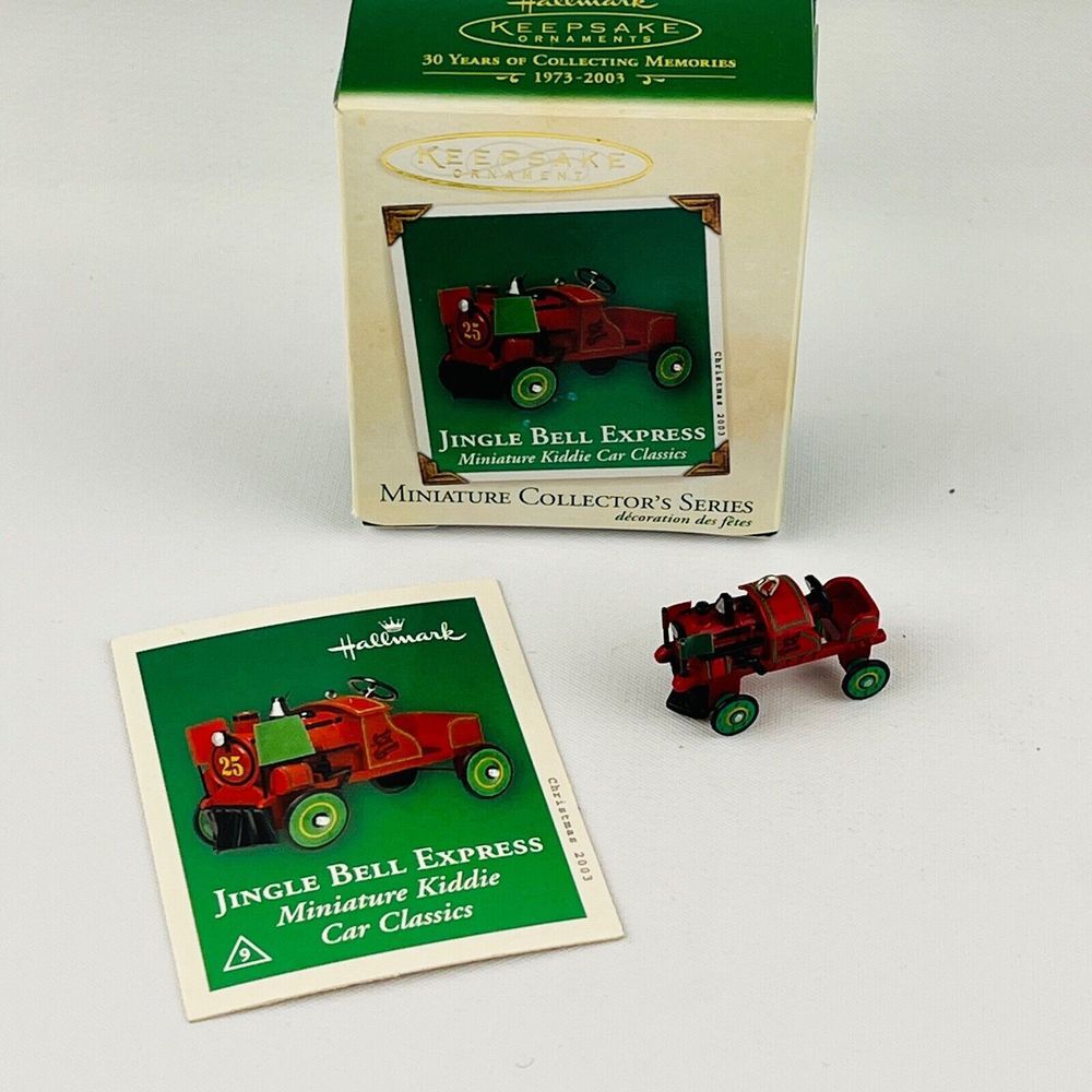Hallmark Jingle Bell Express Miniature Kiddie Car Classics Die Cast 9th Series
